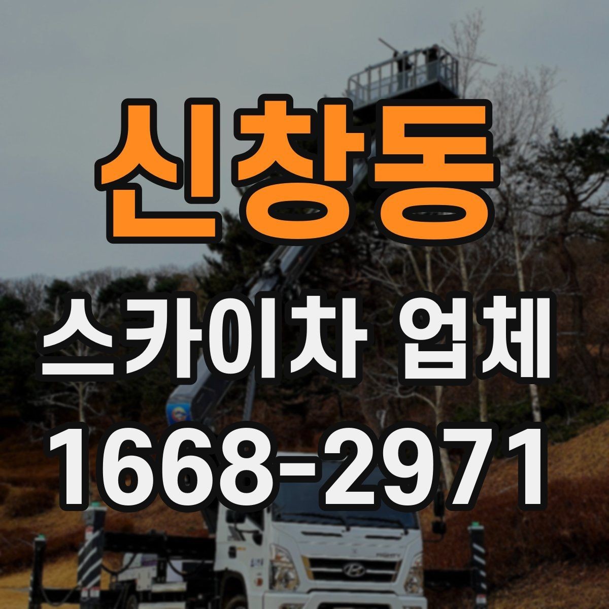 신창동 스카이차 업체 이용이 많은 건물 유형과 작업 목적