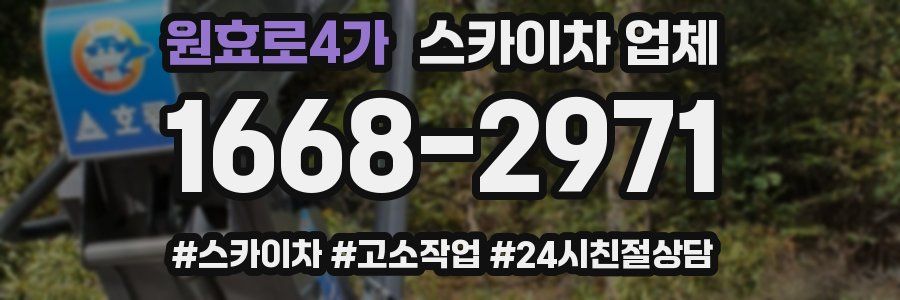 원효로4가 스카이차 업체