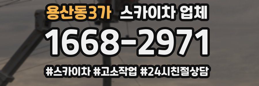 용산동3가 스카이차 업체