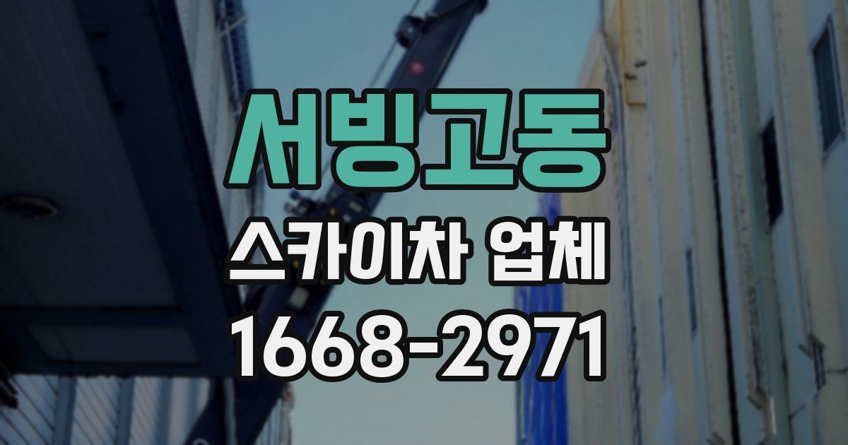서빙고동 스카이차 업체