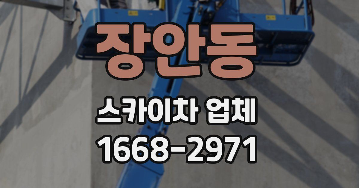 장안동 스카이차 업체