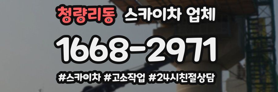 청량리동 스카이차 업체