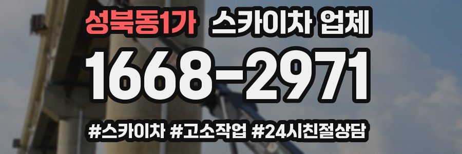 성북동1가 스카이차 업체