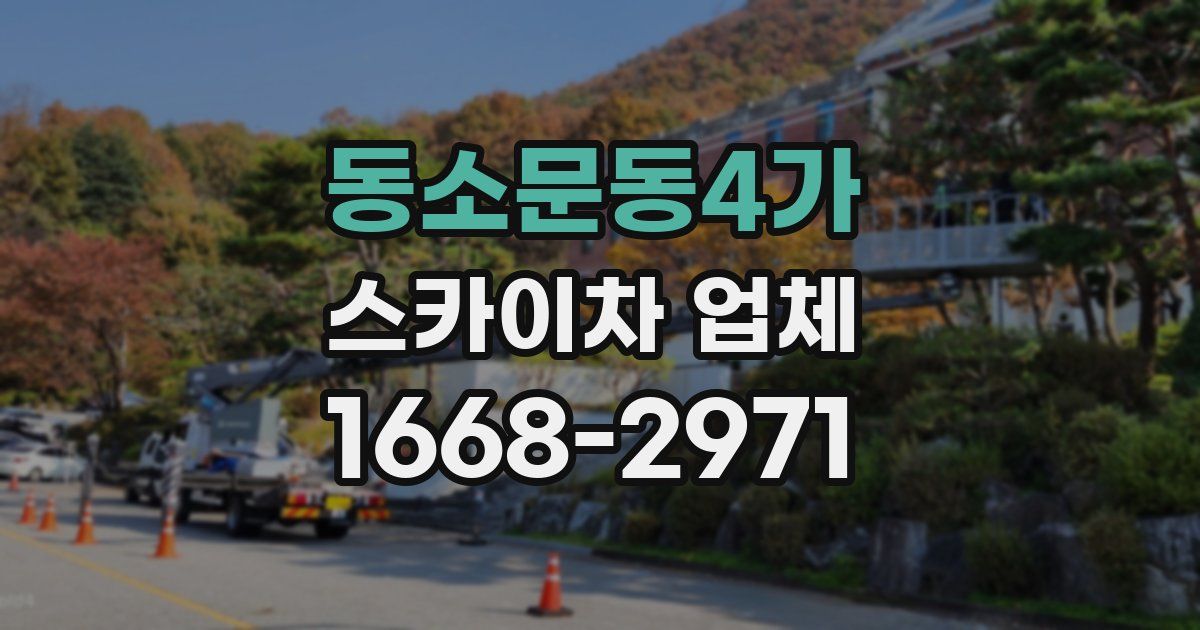 동소문동4가 스카이차 업체