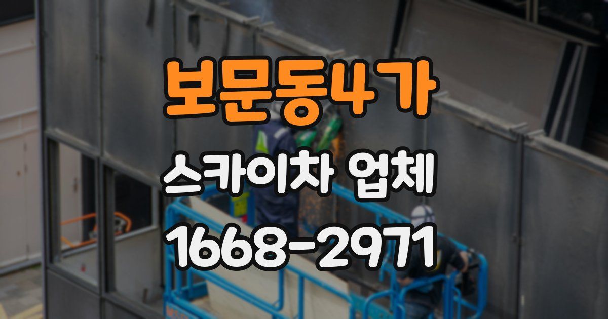 보문동4가 스카이차 업체