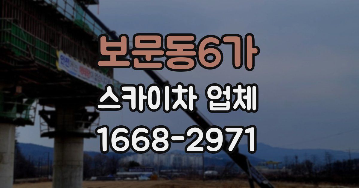 보문동6가 스카이차 업체