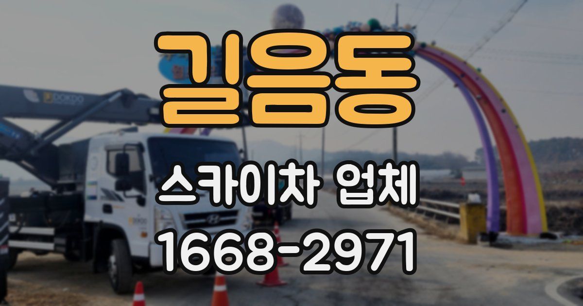 길음동 스카이차 업체