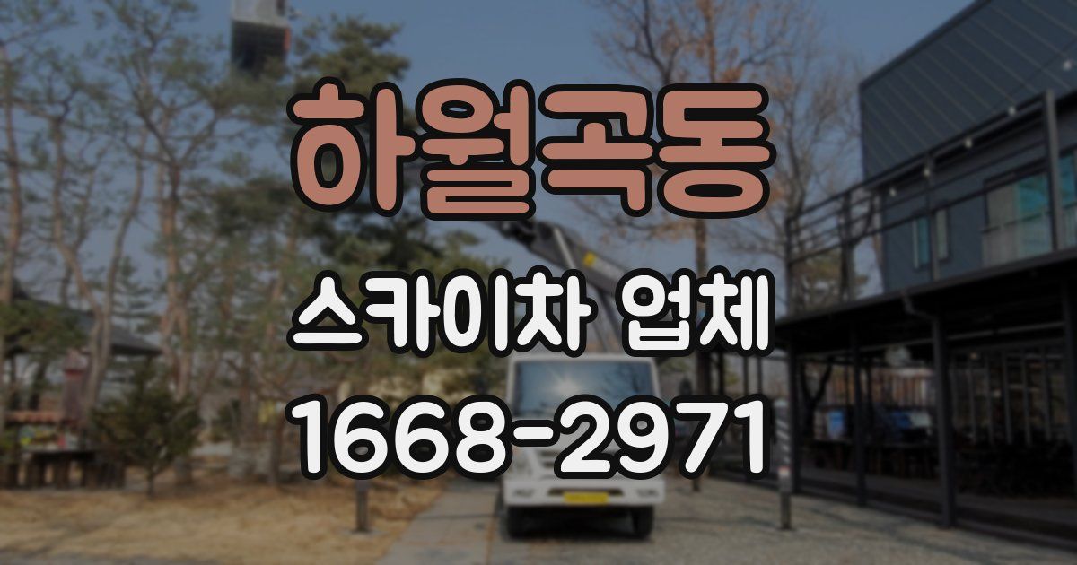 하월곡동 스카이차 업체