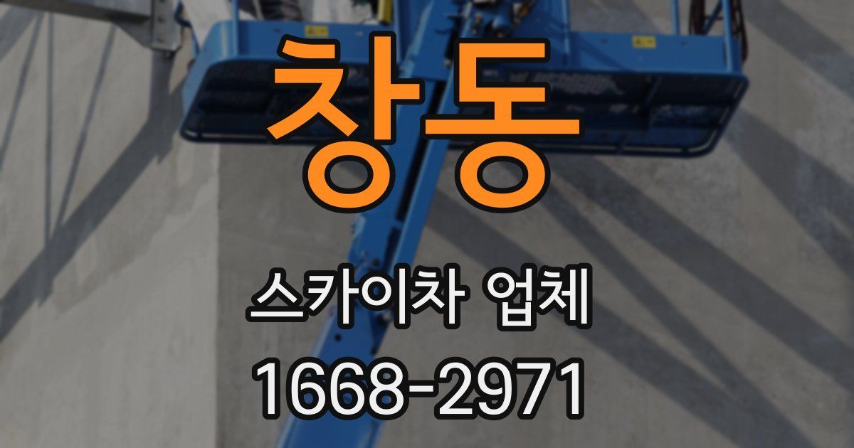창동 스카이차 업체