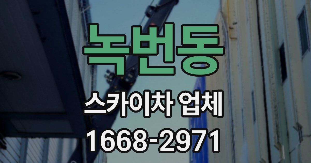 녹번동 스카이차 업체