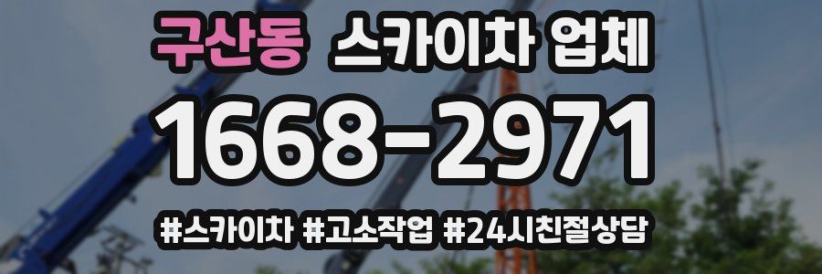 구산동 스카이차 업체