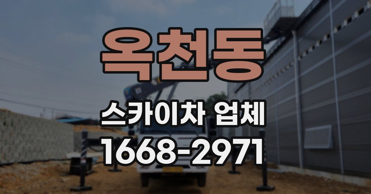 옥천동 스카이차 업체