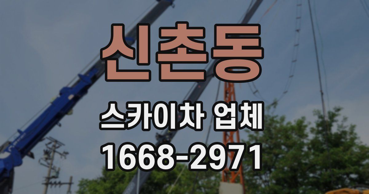 신촌동 스카이차 업체
