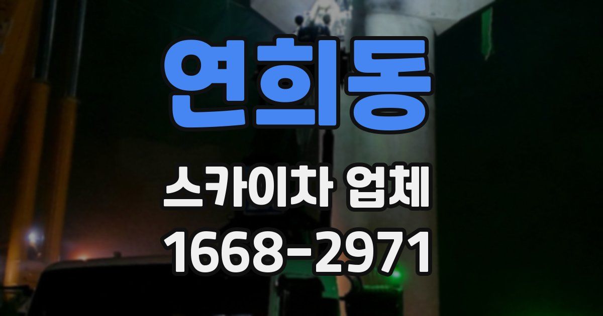 연희동 스카이차 업체