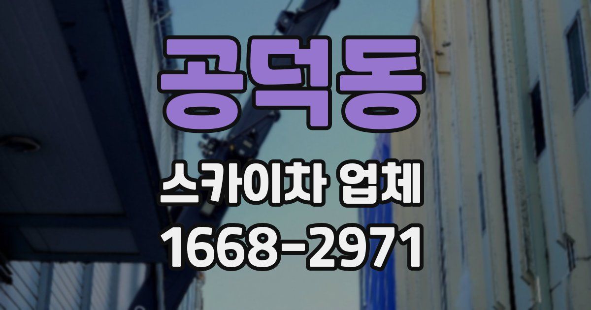 공덕동 스카이차 업체