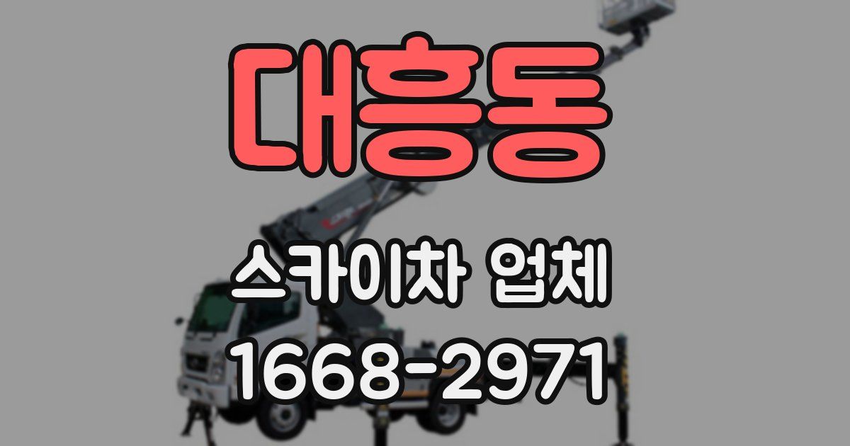 대흥동 스카이차 업체