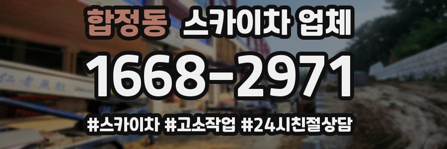 합정동 스카이차 업체