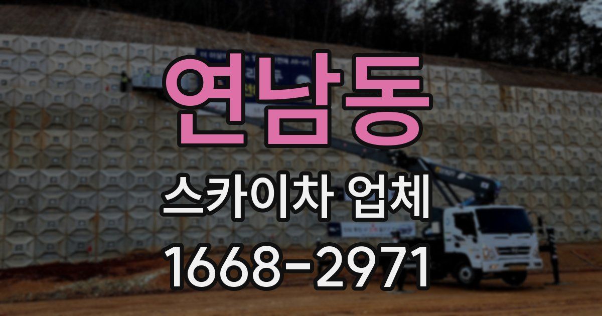 연남동 스카이차 업체