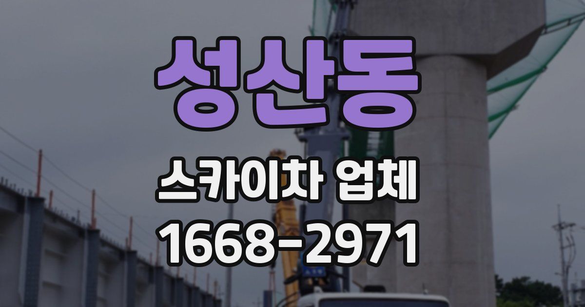 성산동 스카이차 업체