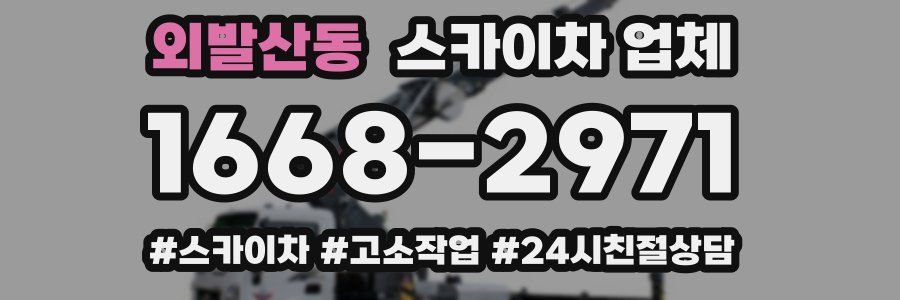외발산동 스카이차 업체