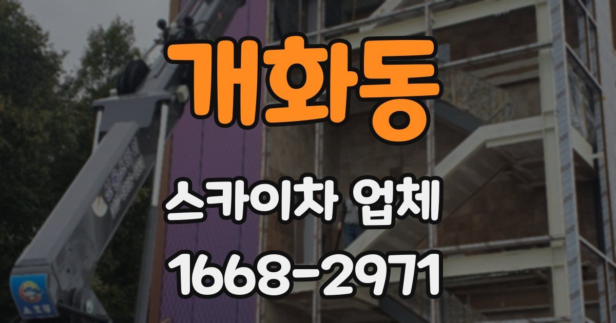 개화동 스카이차 업체