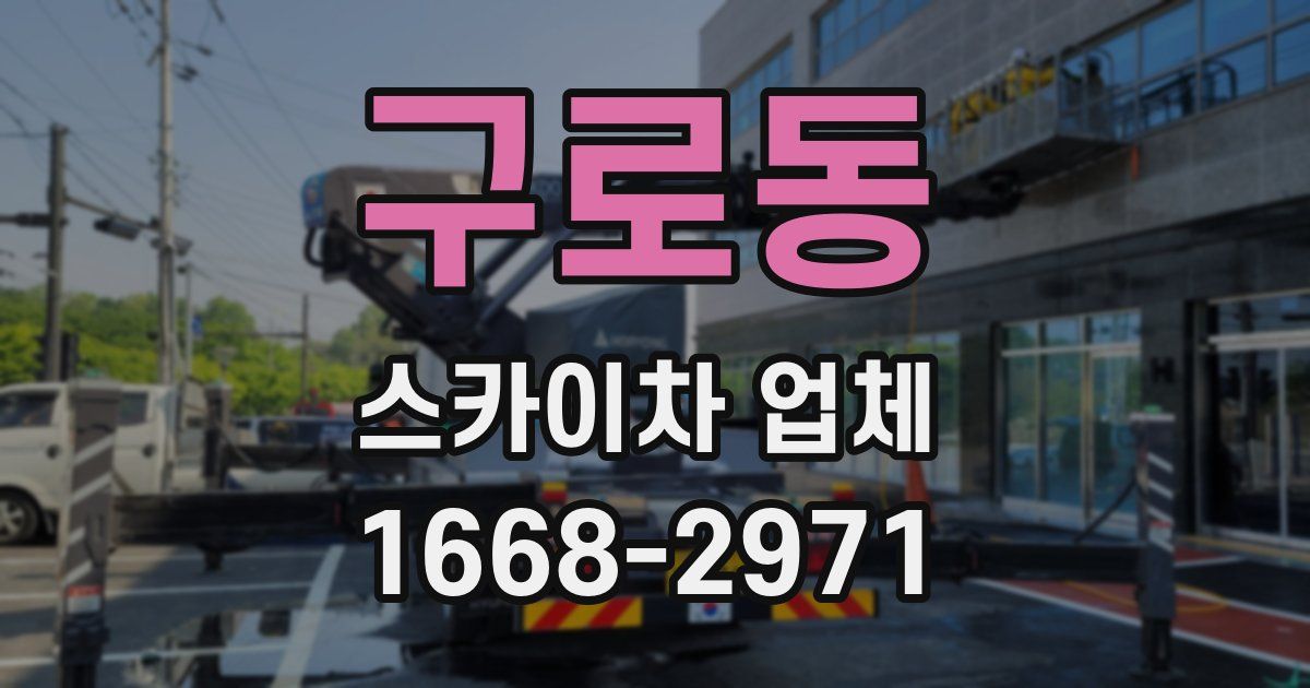 구로동 스카이차 업체