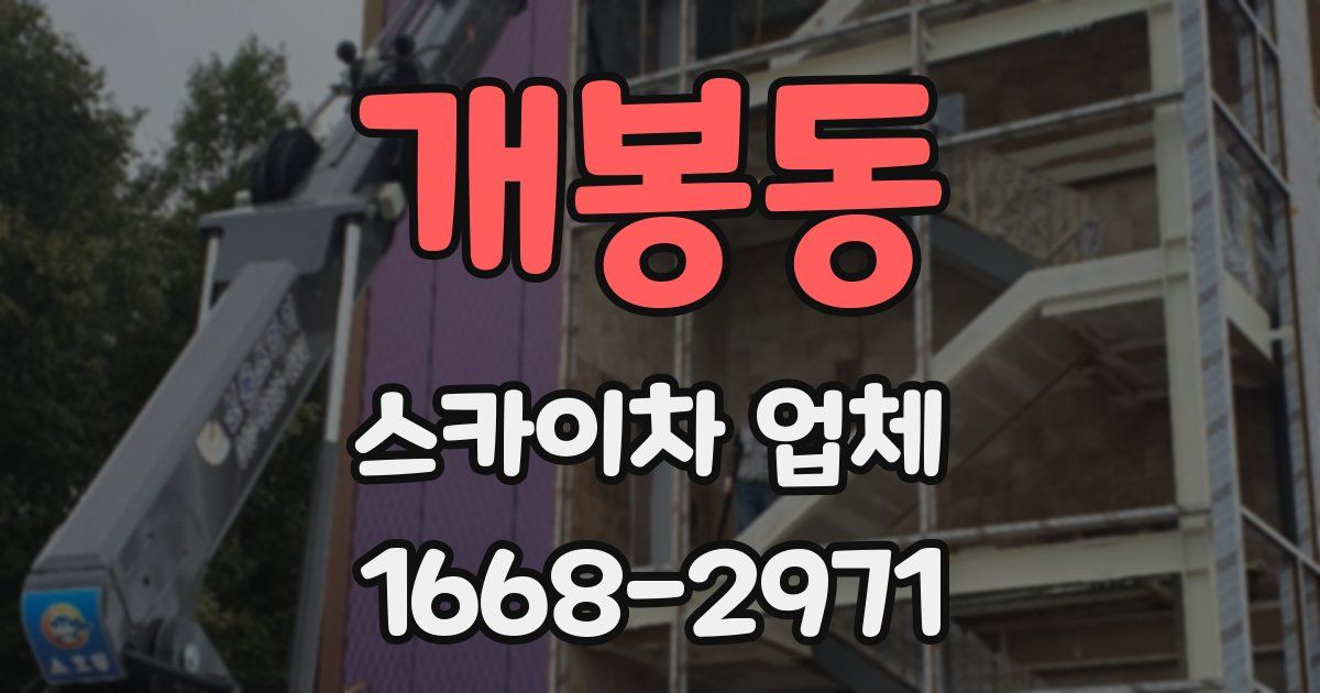 개봉동 스카이차 업체