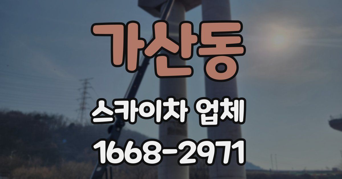 가산동 스카이차 업체