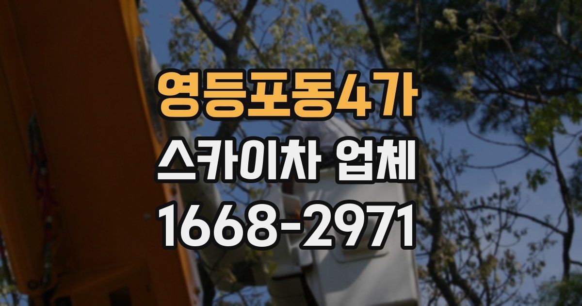 영등포동4가 스카이차 업체