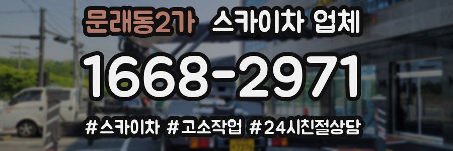 문래동2가 스카이차 업체