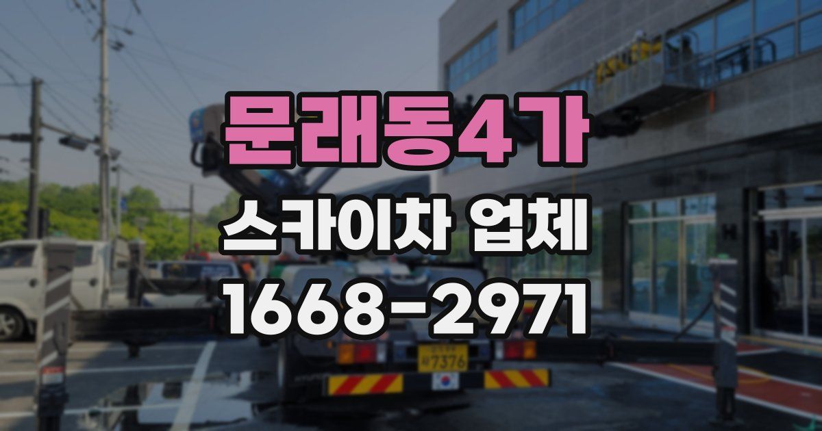 문래동4가 스카이차 업체