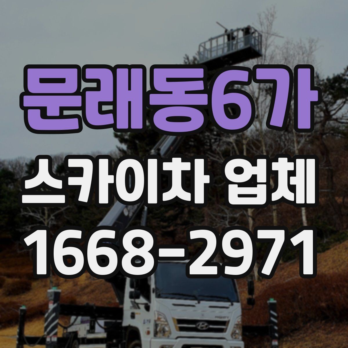 문래동6가 스카이차 업체 찾을 때 비교해볼 항목들