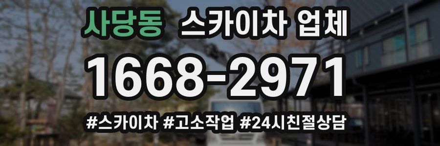 사당동 스카이차 업체