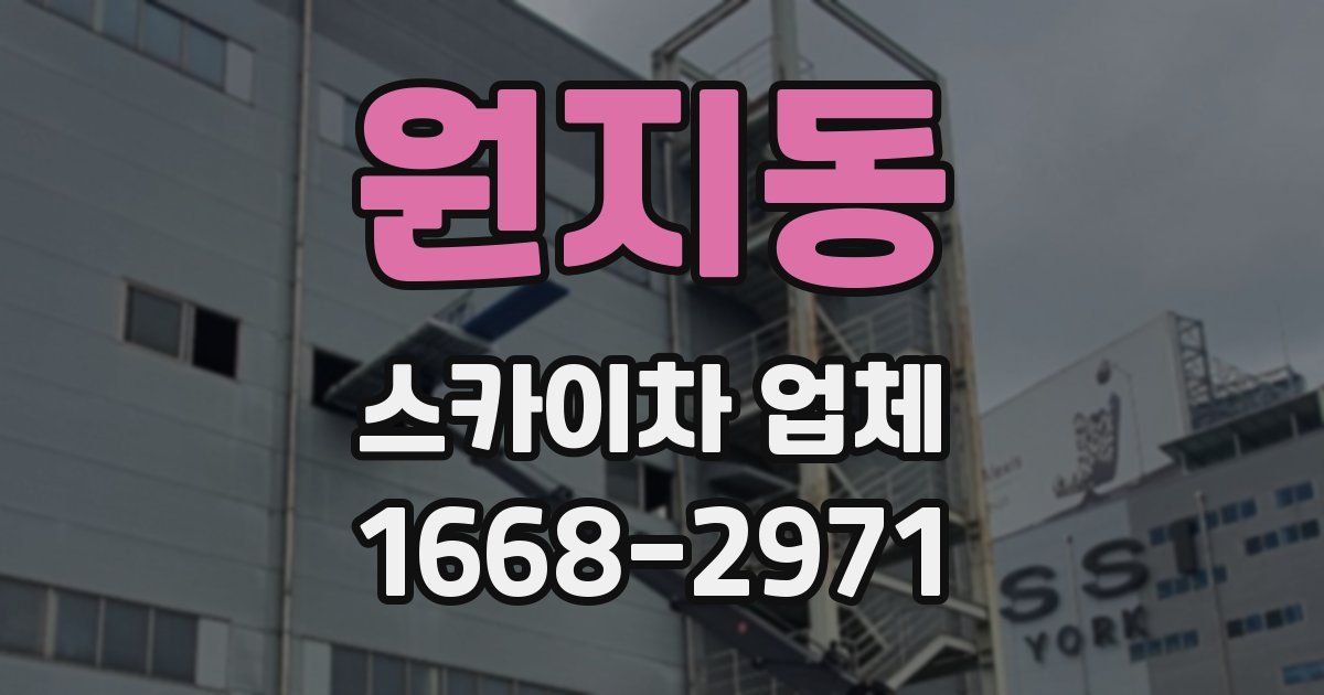 원지동 스카이차 업체