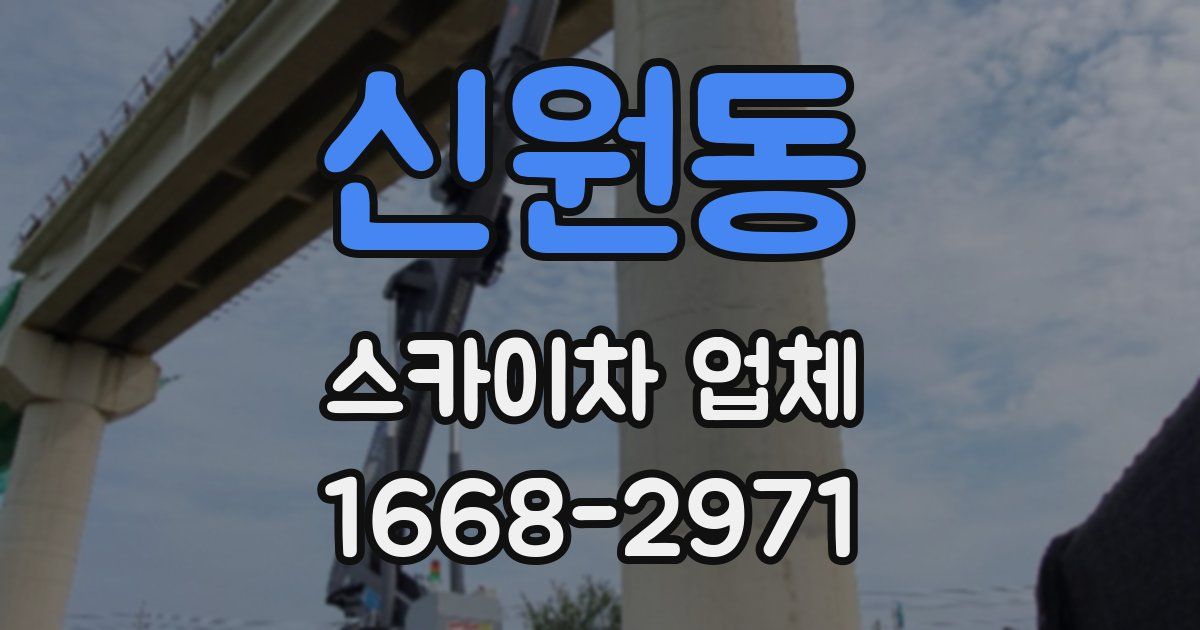 신원동 스카이차 업체