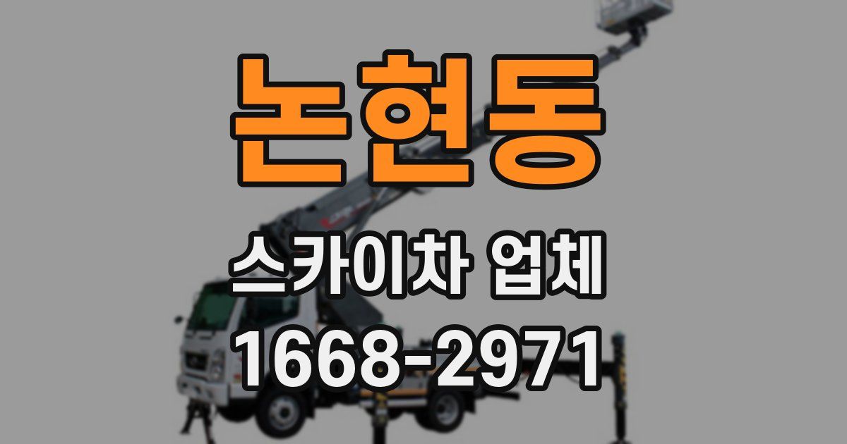 논현동 스카이차 업체