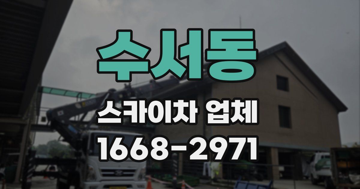 수서동 스카이차 업체