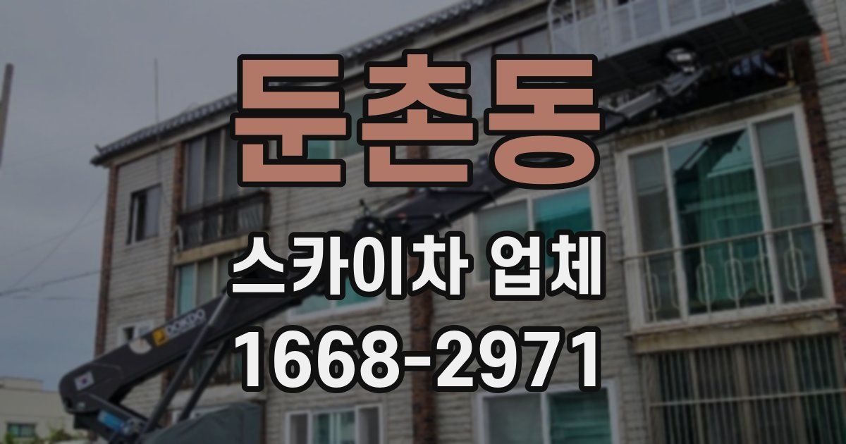 둔촌동 스카이차 업체