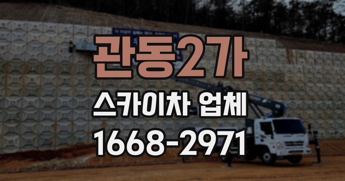 관동2가 스카이차 업체