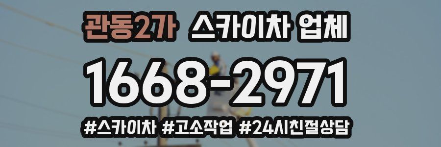관동2가 스카이차 업체