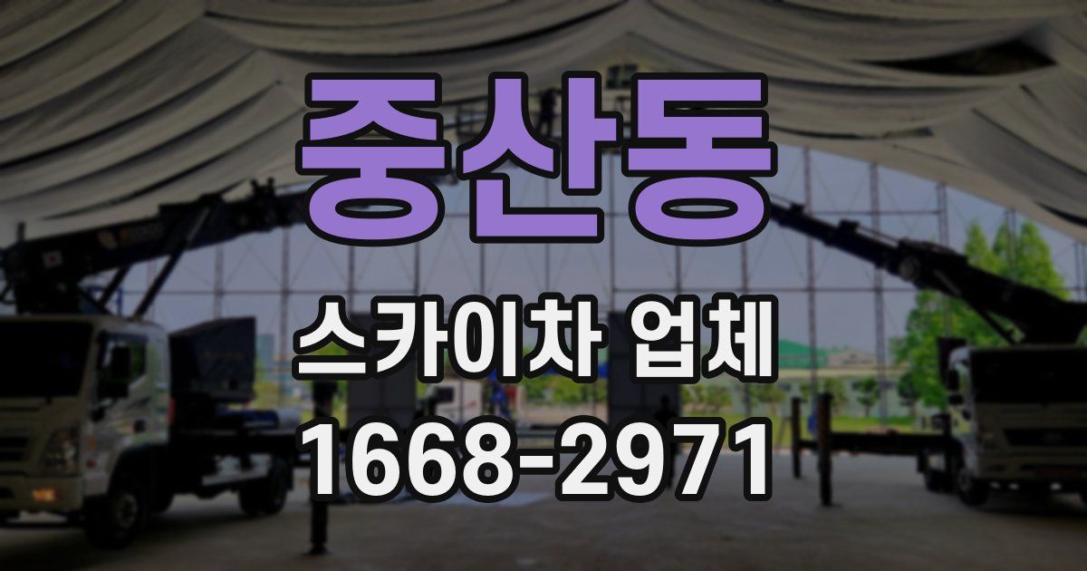중산동 스카이차 업체