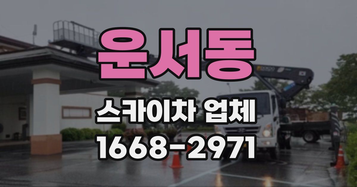 운서동 스카이차 업체