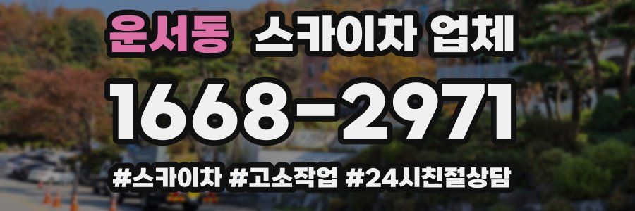 운서동 스카이차 업체