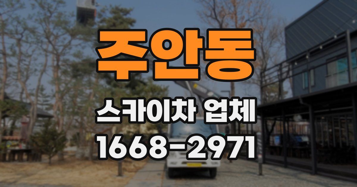 주안동 스카이차 업체