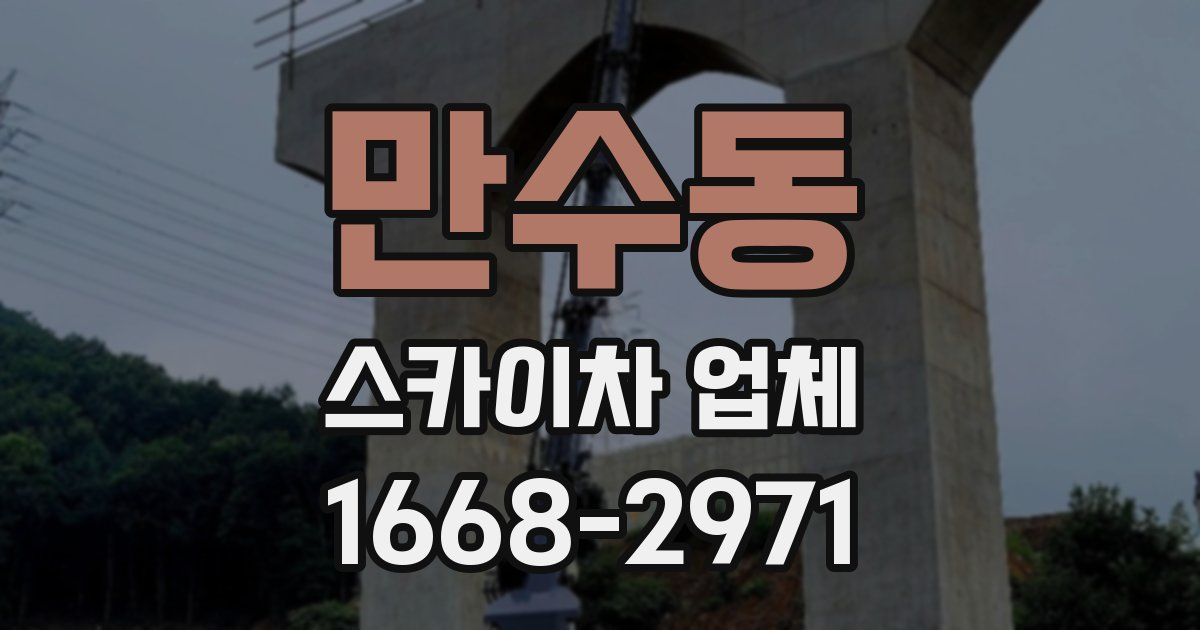 만수동 스카이차 업체