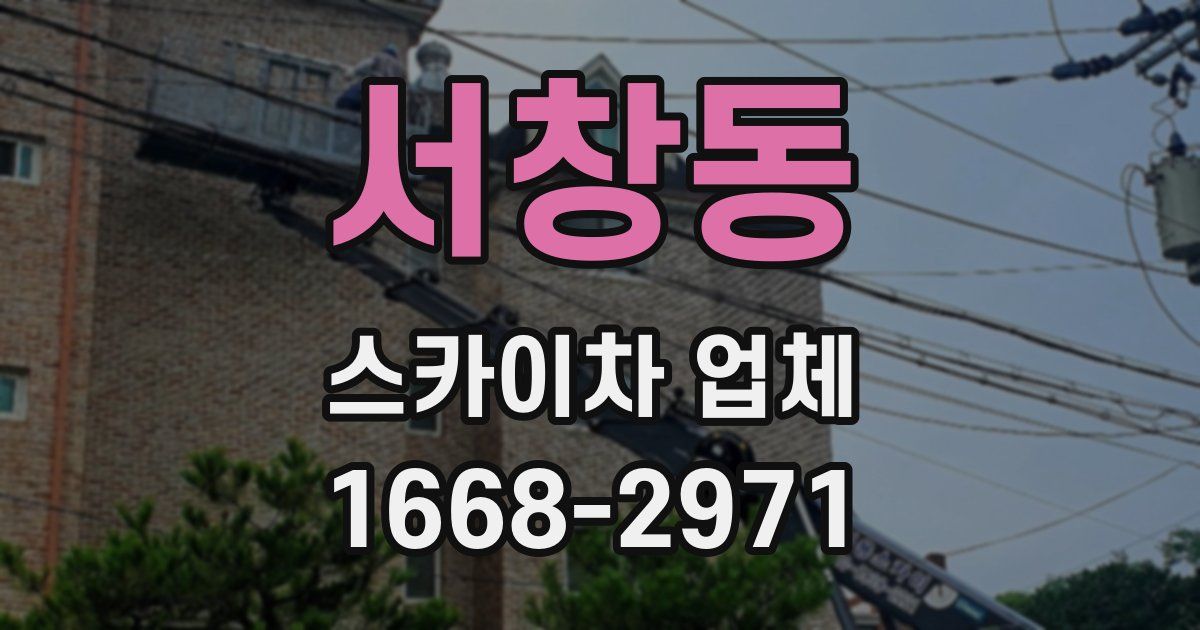 서창동 스카이차 업체