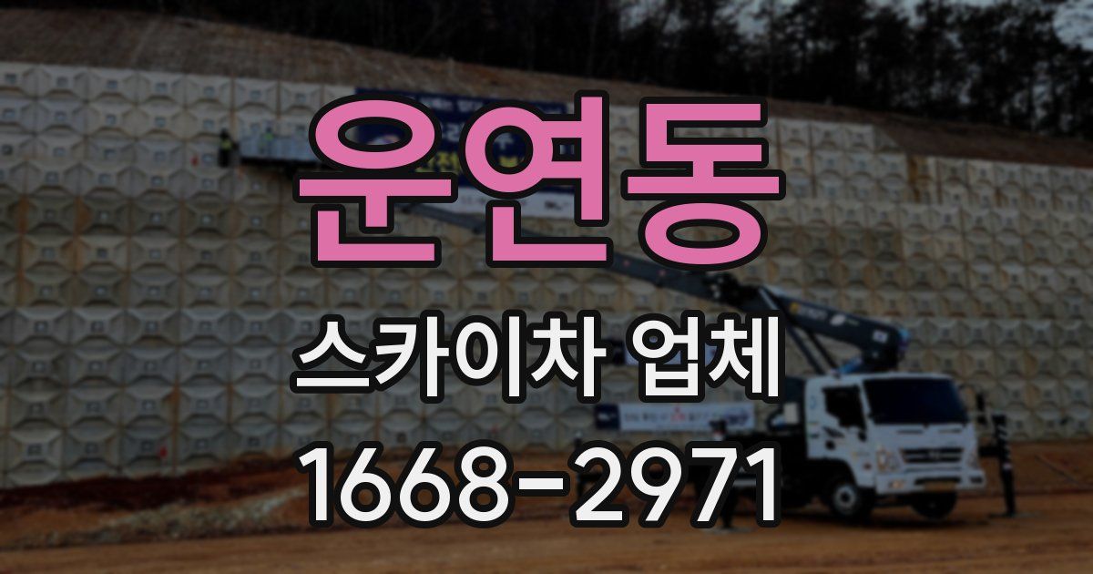 운연동 스카이차 업체