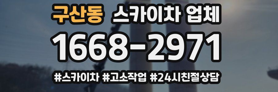구산동 스카이차 업체