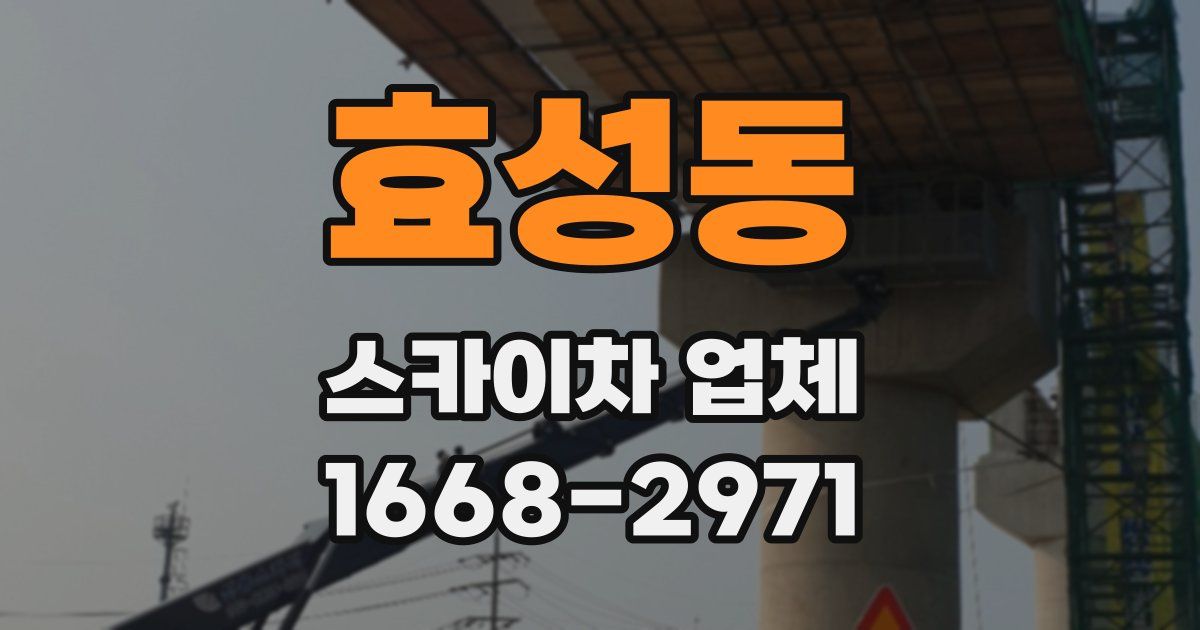 효성동 스카이차 업체