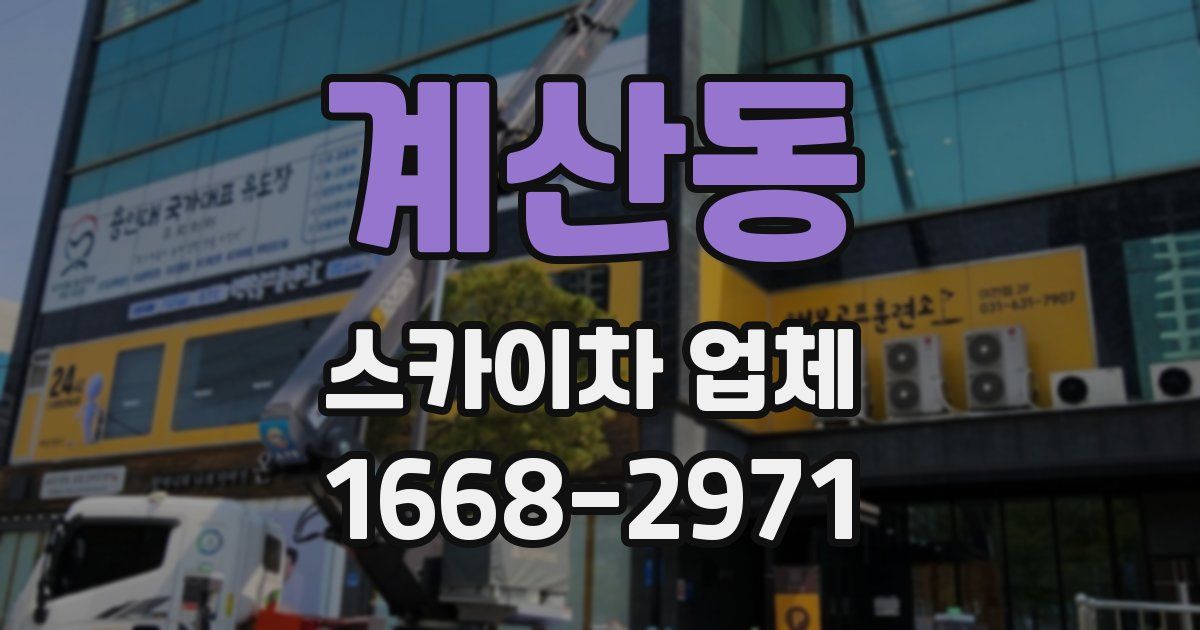 계산동 스카이차 업체
